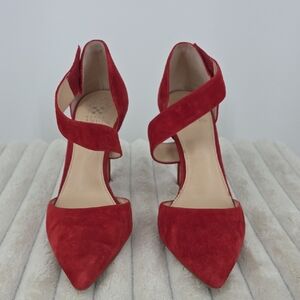 Vince Camuto Red Suede Heels